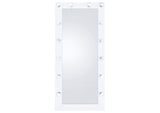 969558 Zayan 32 x 71 Inch Floor Mirror LED Lighting White Gloss