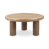 Ilaria - Reclaimed Wood Round Coffee Table - Sand Washed