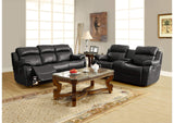 9724BLK-3 Marille Double Reclining Sofa with Center Drop-Down Cup Holders
