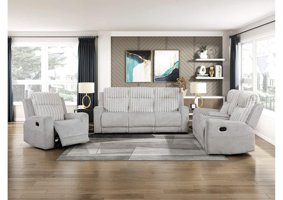 9728LGY-3 Double Reclining Sofa