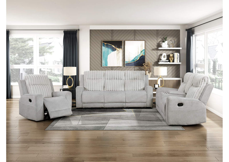 9728LGY-3 Double Reclining Sofa