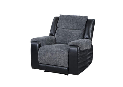 U5914-GREY_BLACK-R U5914 GREY - BLACK RECLINER