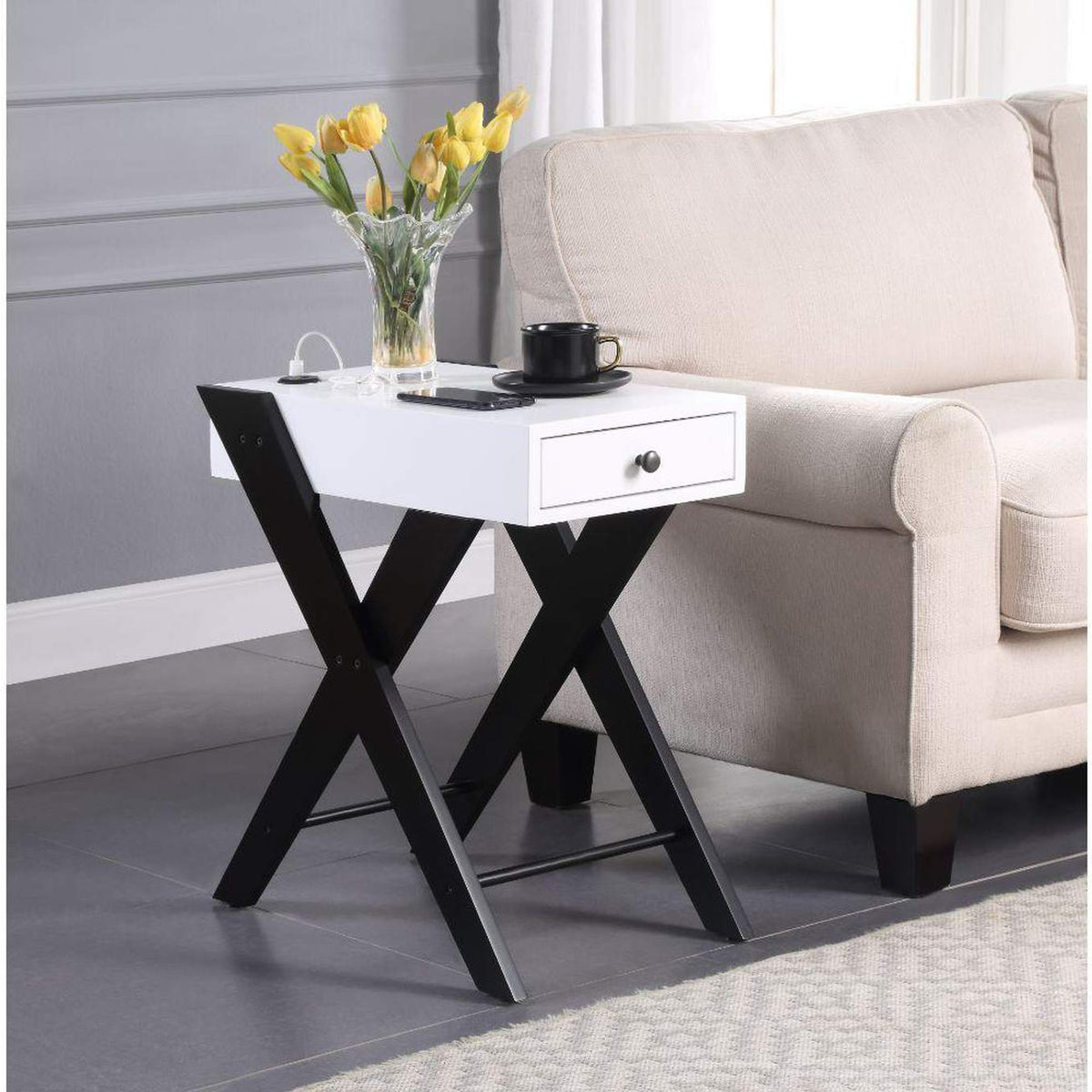 97738 Fierce Accent Table with USB