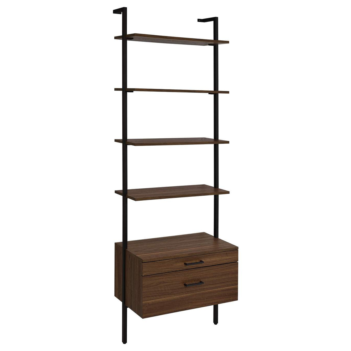 980074-S3 Owens 3-piece 96-inch Wall Mounted Bookshelf Set Walnut