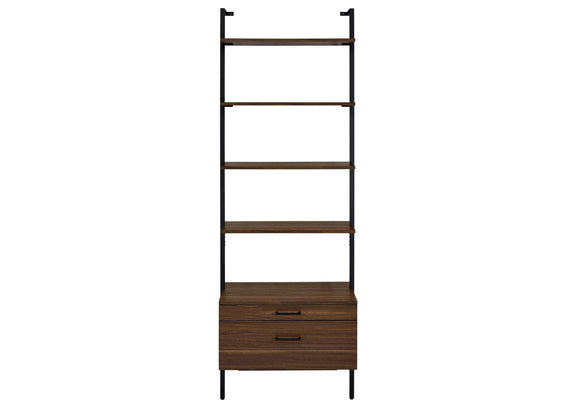 980074-S3 Owens 3-piece 96-inch Wall Mounted Bookshelf Set Walnut