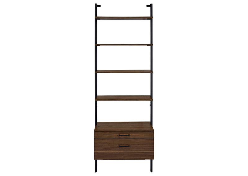 980074-S3 Owens 3-piece 96-inch Wall Mounted Bookshelf Set Walnut