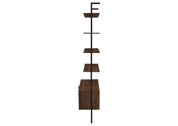 980074-S3 Owens 3-piece 96-inch Wall Mounted Bookshelf Set Walnut