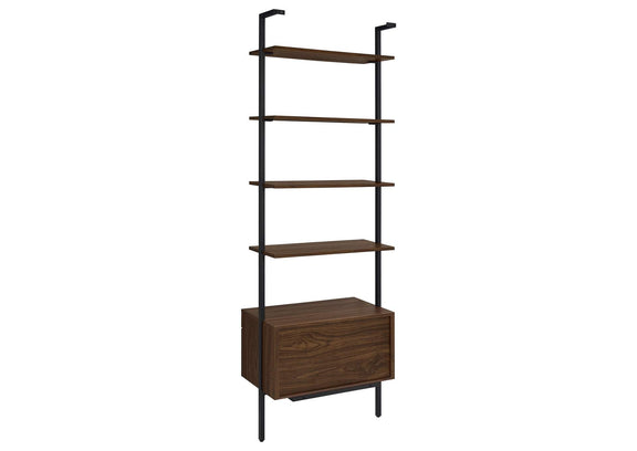 980074-S3 Owens 3-piece 96-inch Wall Mounted Bookshelf Set Walnut