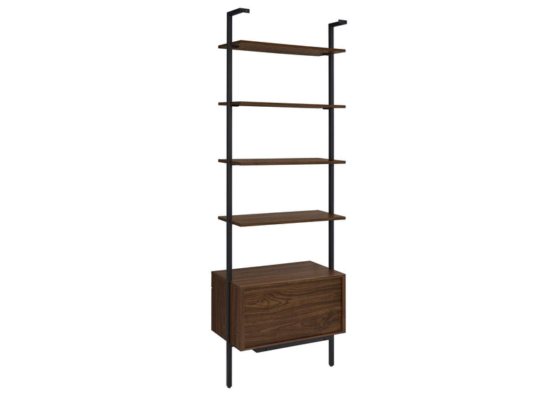 980074-S3 Owens 3-piece 96-inch Wall Mounted Bookshelf Set Walnut