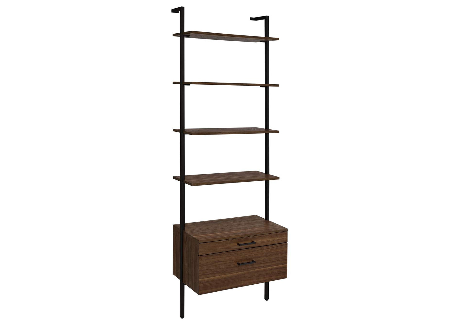 980074 Owens 96-inch 4-shelf Storage Wall Bookshelf Walnut