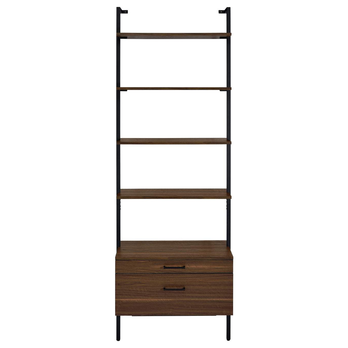 980074 Owens 96-inch 4-shelf Storage Wall Bookshelf Walnut