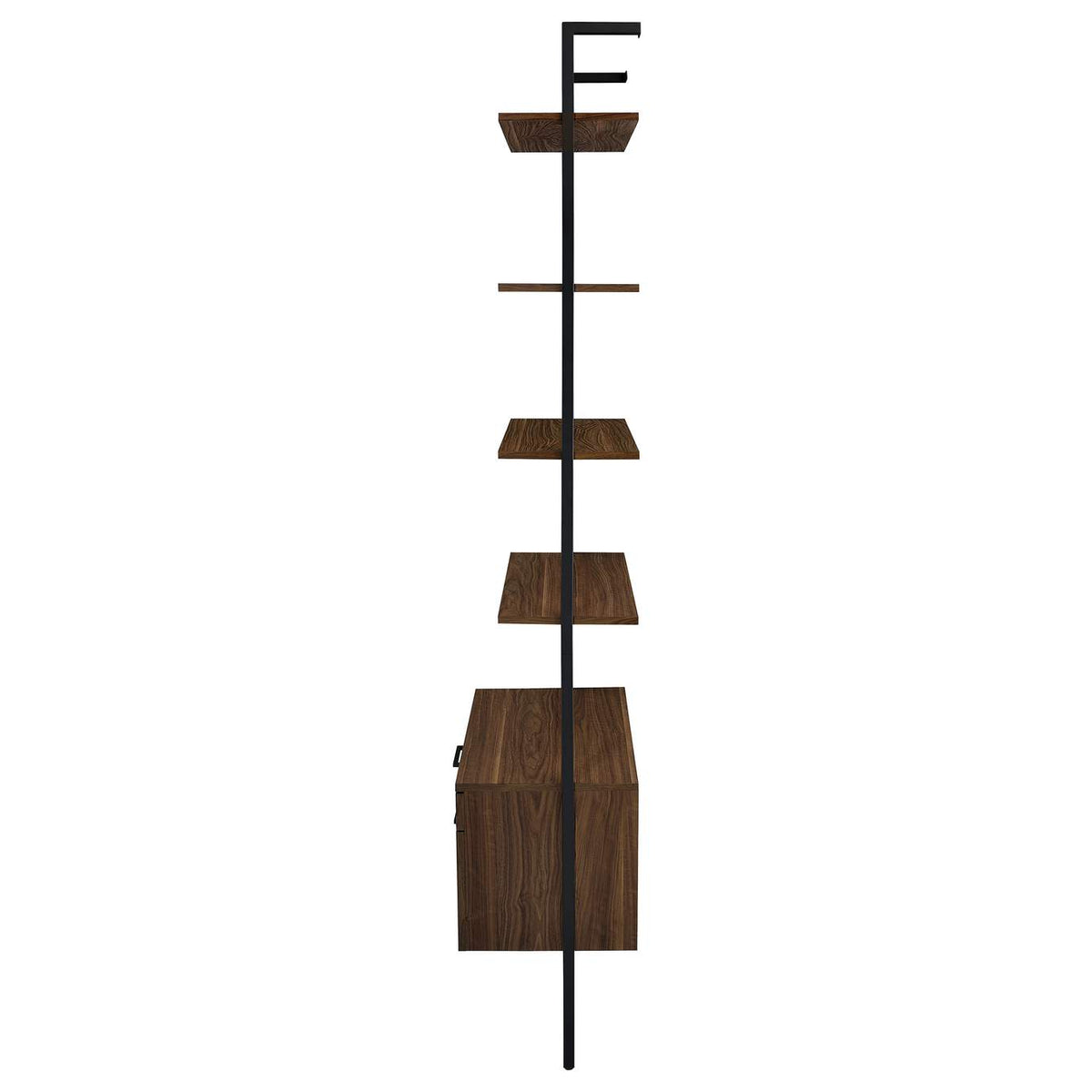 980074 Owens 96-inch 4-shelf Storage Wall Bookshelf Walnut