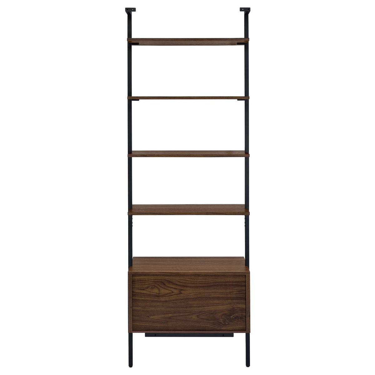 980074 Owens 96-inch 4-shelf Storage Wall Bookshelf Walnut