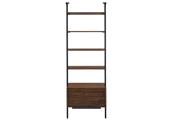 980074 Owens 96-inch 4-shelf Storage Wall Bookshelf Walnut