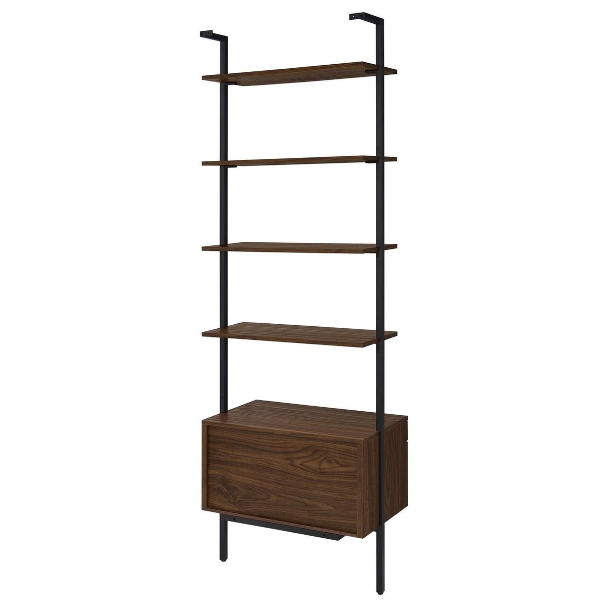 980074 Owens 96-inch 4-shelf Storage Wall Bookshelf Walnut
