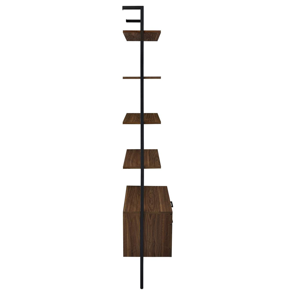 980074 Owens 96-inch 4-shelf Storage Wall Bookshelf Walnut