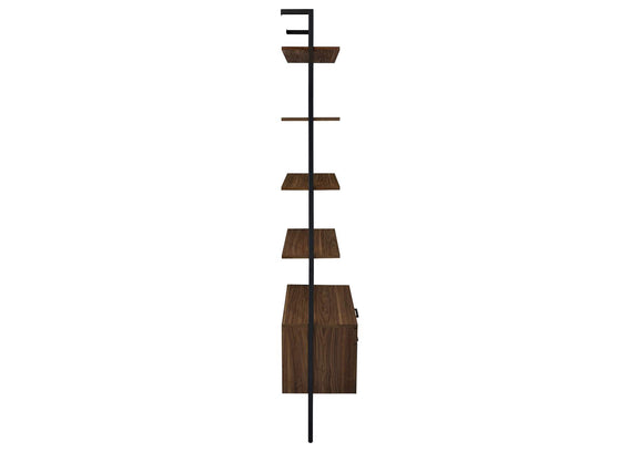 980074 Owens 96-inch 4-shelf Storage Wall Bookshelf Walnut