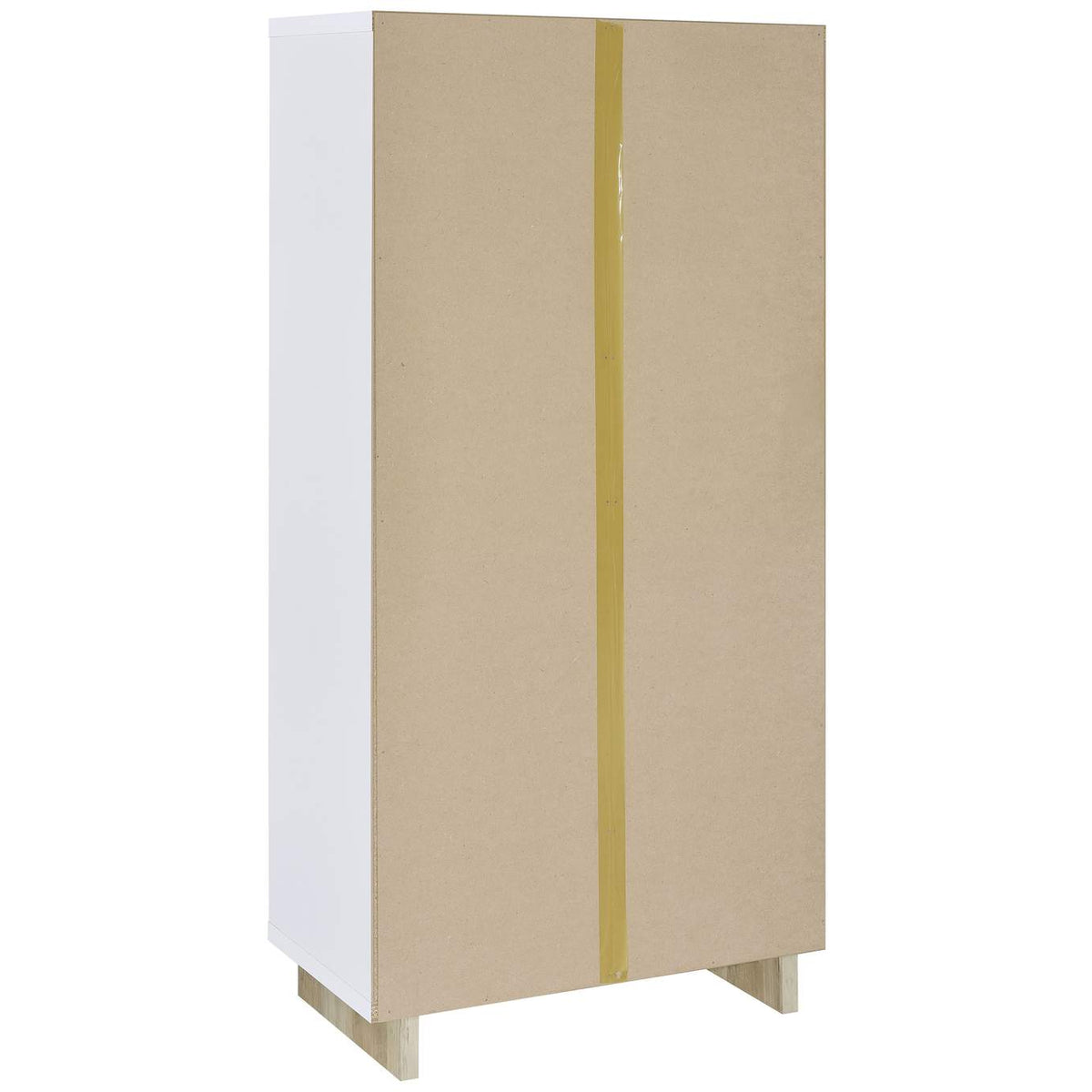 980075 Dalton 65-inch 6-shelf Bookcase White and Distressed Pine