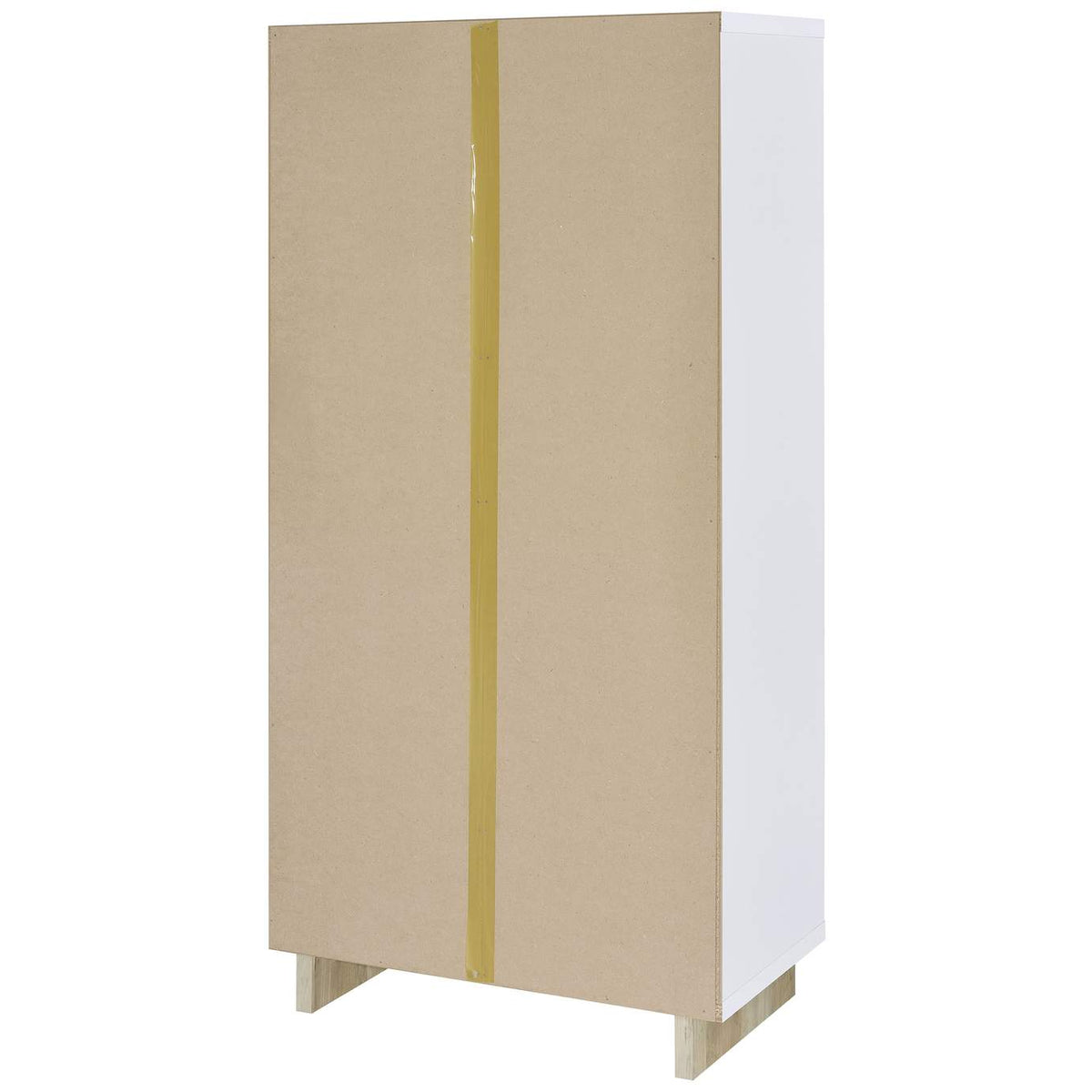 980075 Dalton 65-inch 6-shelf Bookcase White and Distressed Pine