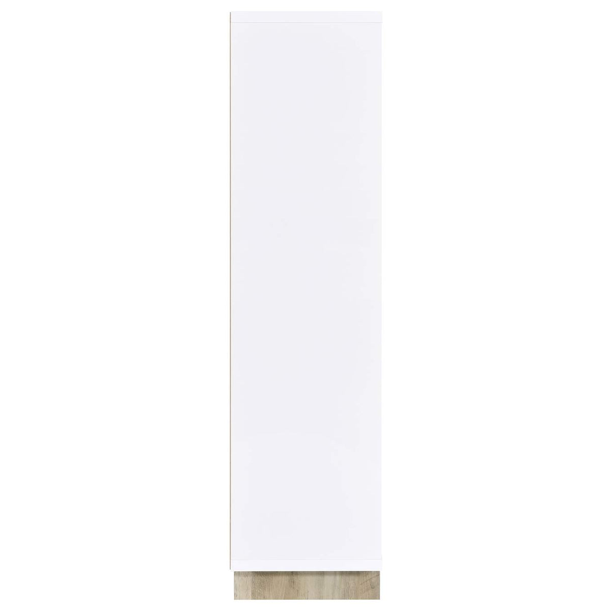 980075 Dalton 65-inch 6-shelf Bookcase White and Distressed Pine