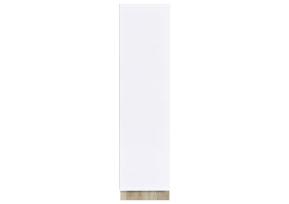 980075 Dalton 65-inch 6-shelf Bookcase White and Distressed Pine