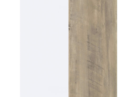 980075 Dalton 65-inch 6-shelf Bookcase White and Distressed Pine