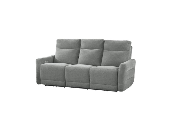 9804DV-3PWH Edition Power Double Lay Flat Reclining Sofa with Power Headrests and USB Ports
