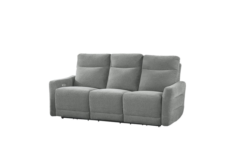 9804DV-3PWH Edition Power Double Lay Flat Reclining Sofa with Power Headrests and USB Ports