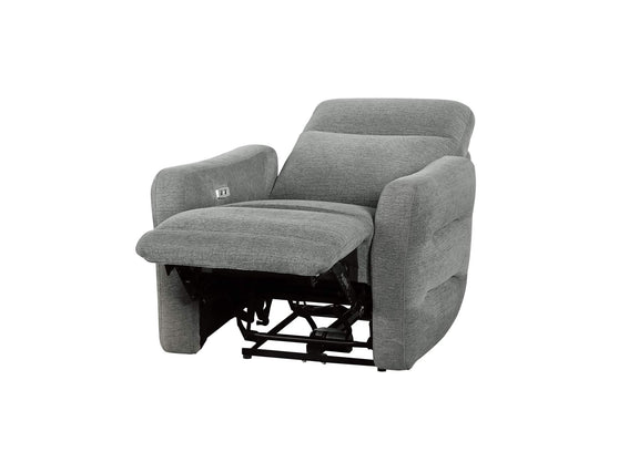 9804DV-1PWH Edition Power Lay Flat Reclining Chair with Power Headrest and USB Port