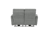 9804DV-2PWH Edition Power Double Lay Flat Reclining Love Seat with Power Headrests and USB Ports