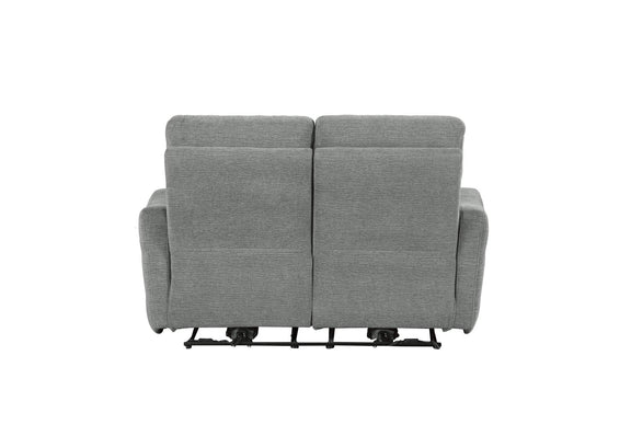 9804DV-2PWH Edition Power Double Lay Flat Reclining Love Seat with Power Headrests and USB Ports