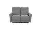 9804DV-2PWH Edition Power Double Lay Flat Reclining Love Seat with Power Headrests and USB Ports