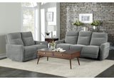 9804DV-2PWH Edition Power Double Lay Flat Reclining Love Seat with Power Headrests and USB Ports