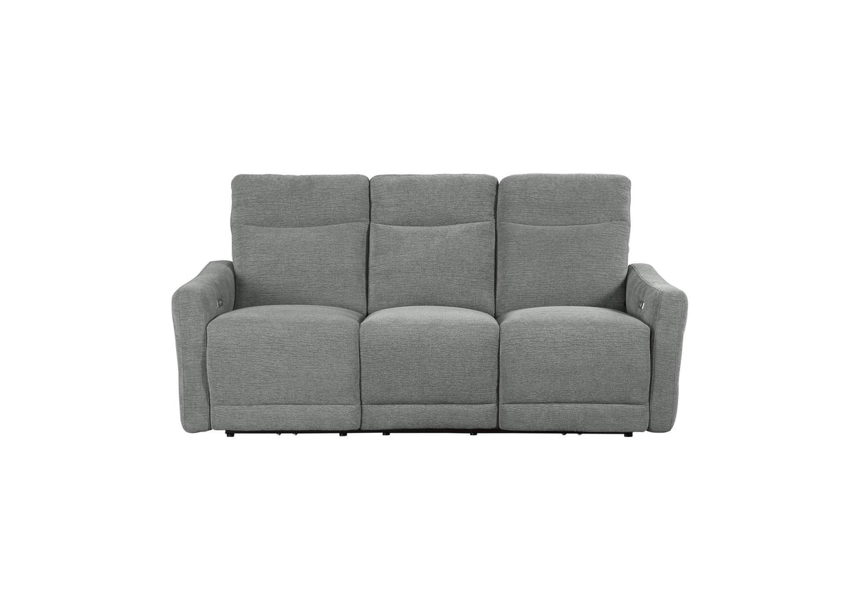 9804DV-3PWH Edition Power Double Lay Flat Reclining Sofa with Power Headrests and USB Ports
