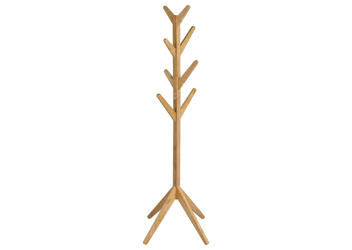 983271 Margaret Solid Wood Coat Rack Clothing Hanger Natural Oak