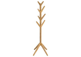983271 Margaret Solid Wood Coat Rack Clothing Hanger Natural Oak