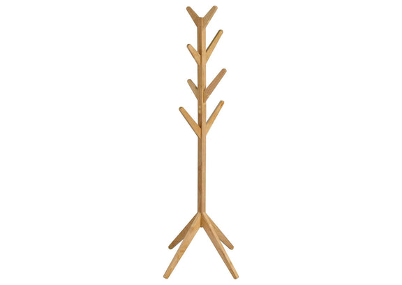 983271 Margaret Solid Wood Coat Rack Clothing Hanger Natural Oak