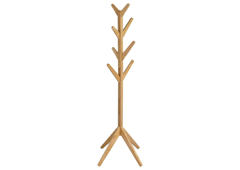 983271 Margaret Solid Wood Coat Rack Clothing Hanger Natural Oak