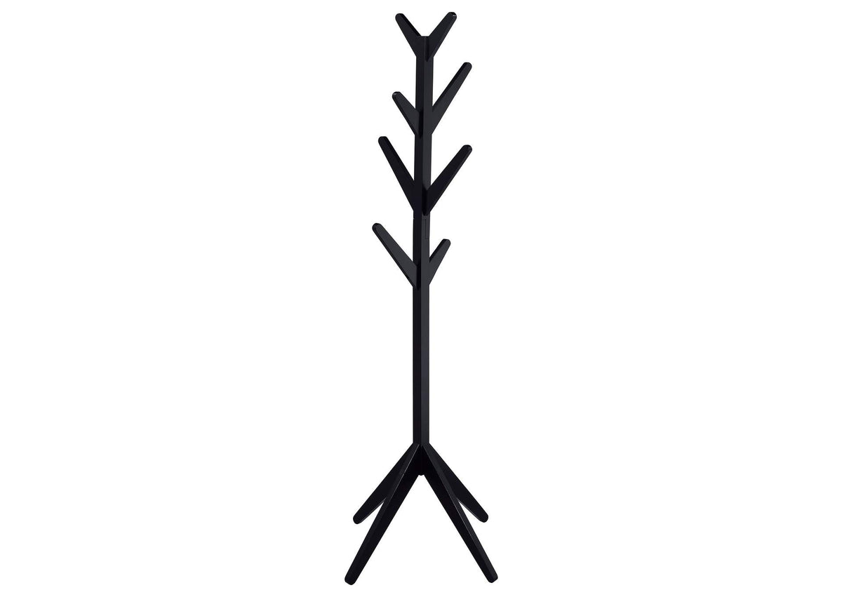 983272 Margaret Solid Wood Coat Rack Clothing Hanger Black