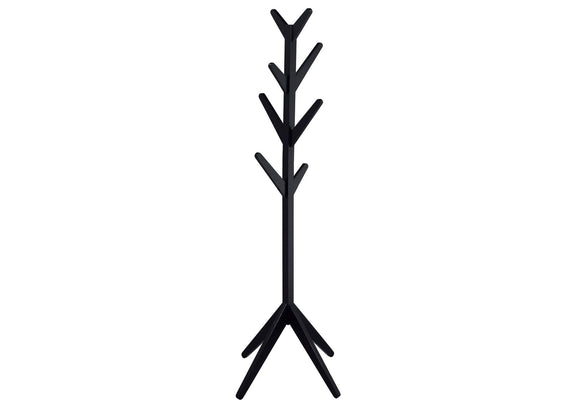 983272 Margaret Solid Wood Coat Rack Clothing Hanger Black