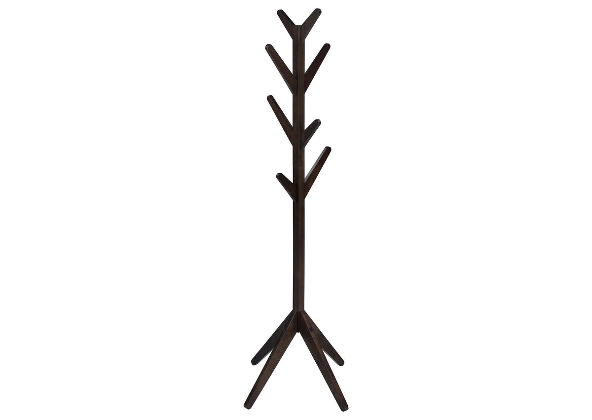 983273 Margaret Solid Wood Coat Rack Clothing Hanger Cappuccino