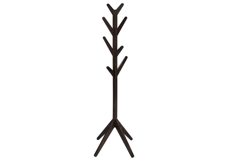 983273 Margaret Solid Wood Coat Rack Clothing Hanger Cappuccino