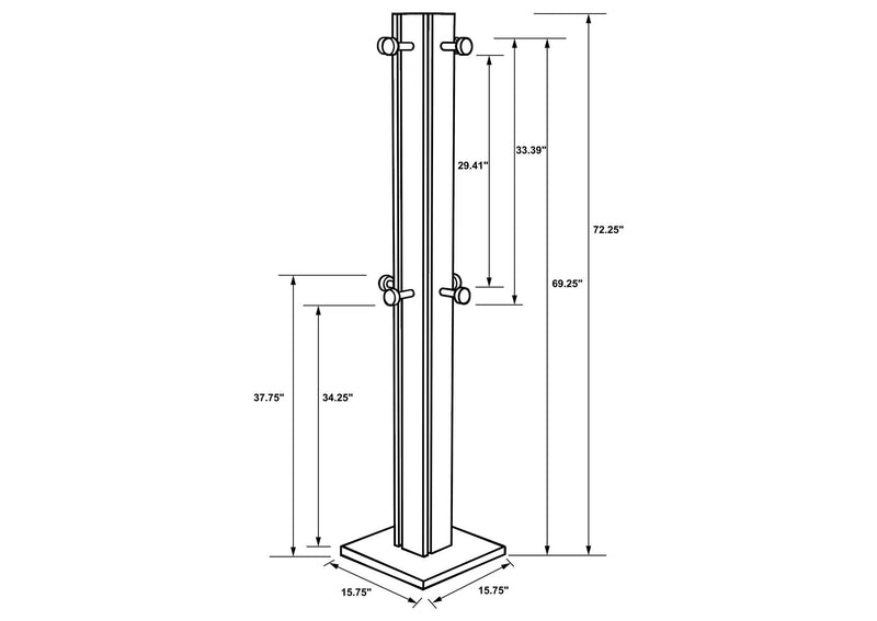 983281 Rikkie Engineered Wood Coat Rack Walnut