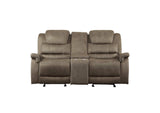 9848BR-2 Shola Double Glider Reclining Love Seat with Center Console