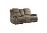 9848BR-2 Shola Double Glider Reclining Love Seat with Center Console