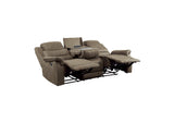 9848BR-3 Shola Double Reclining Sofa with Center Drop-Down Cup Holders, Receptacles and USB Ports