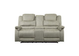 Shola Power Double Reclining Love Seat with Center Console, Power Headrests and USB Ports