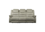 Shola Double Reclining Sofa with Center Drop-Down Cup Holders, Receptacles and USB Ports