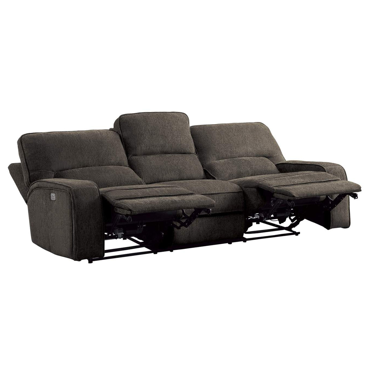 9849CH-3PWH Borneo Power Double Reclining Sofa with Power Headrests and USB Ports