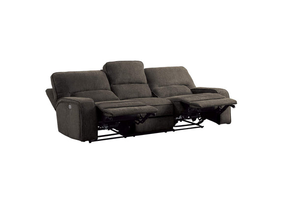 9849CH-3PWH Borneo Power Double Reclining Sofa with Power Headrests and USB Ports